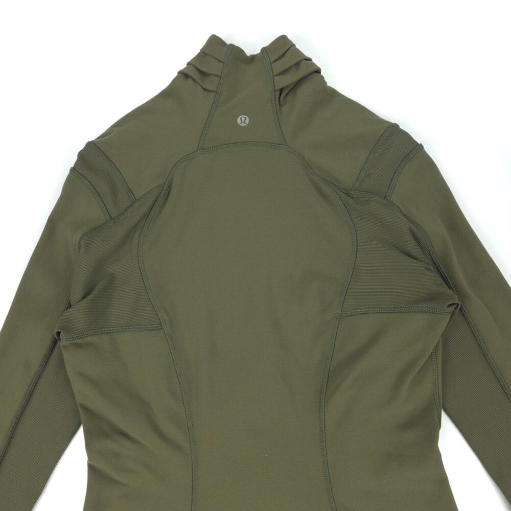 LULULEMON Bhakti Yoga Jacket Fatigue Green Athleisure Running Sporty Training 8 - Picture 8 of 12